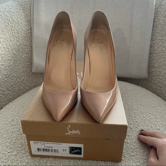 Louboutin Pigalle Follies 100 patent leather pumps - Picture 3 of 7